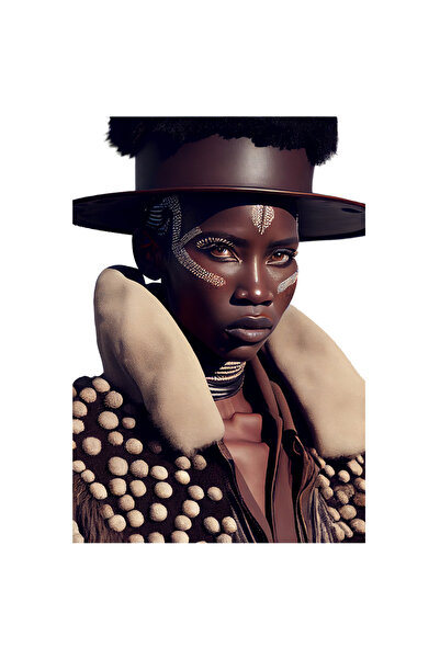 StoryGift Romania Sticker Autocolant 70CM Cu Femeie, Fashion, Moda, Palarie, ...