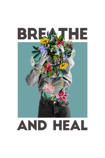 StoryGift Romania Sticker Autocolant 70CM Cu Mesajul Motivational Breathe and...