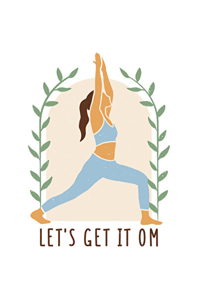 StoryGift Romania Sticker Autocolant 70CM Cu Femeie Pozitie Yoga, Text In Eng...