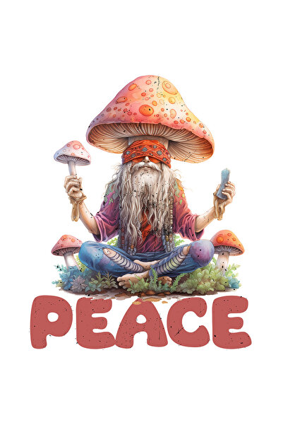 StoryGift Romania Sticker Eticheta 50CM cu un barbat meditand cu mesajul "Pea...