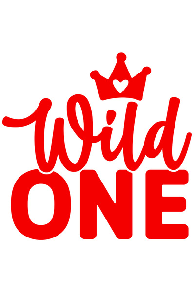 StoryGift Romania Sticker Adeziv 90CM Exterior cu o coroana regala si textul in engleza "Wild one" - cel salbati