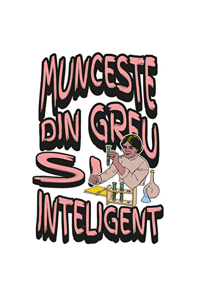 StoryGift Romania Sticker Autocolant 70CM Adeziv Munceste din greu si intelig...