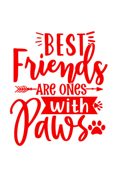 StoryGift Romania Sticker Autocolant 30CM Exterior cu mesajul "Cei mai buni prieteni sunt cei cu labute" - anima