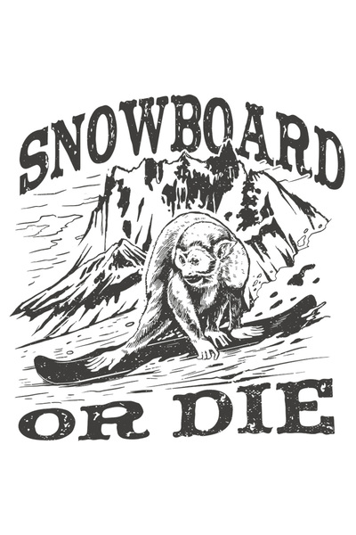 StoryGift Romania Sticker Autocolant 70CM Snowboard or Die, Munte, Zapada, Se...