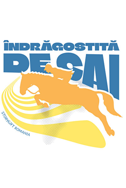 StoryGift Romania Sticker Autocolant 70CM Adeziv Iubitor de cai echitatie ani...