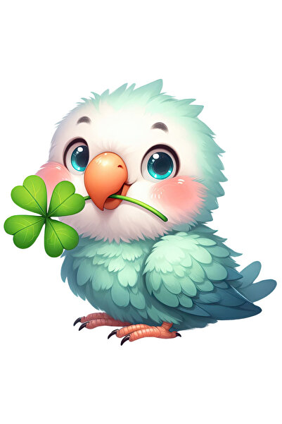 StoryGift Romania Sticker Autocolant 70CM cu o pasare micuta, ilustratie, ves...