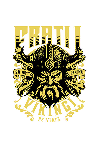 StoryGift Romania Sticker Adeziv Cap De Razboinic Fratii-vikingi Motivational...