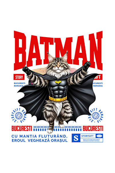 StoryGift Romania Sticker Autocolant 70CM cu Maine Coon 2 / Maine Coon 2Pisic...