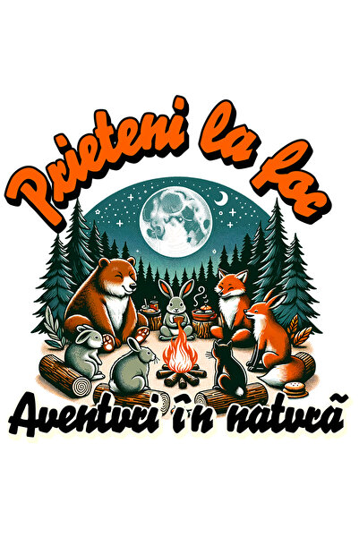 StoryGift Romania Sticker Autocolant 70CM Adeziv Prieteni la foc. Aventuri în...