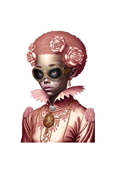 StoryGift Romania Sticker Autocolant 70CM Cu Portret Femeie Cu Par Cret Roz S...