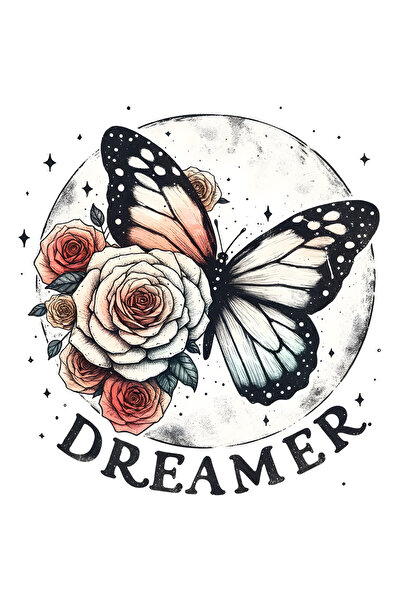 StoryGift Romania Sticker Autocolant 70CM cu mesajul "Dreamer", ilustratie, m...
