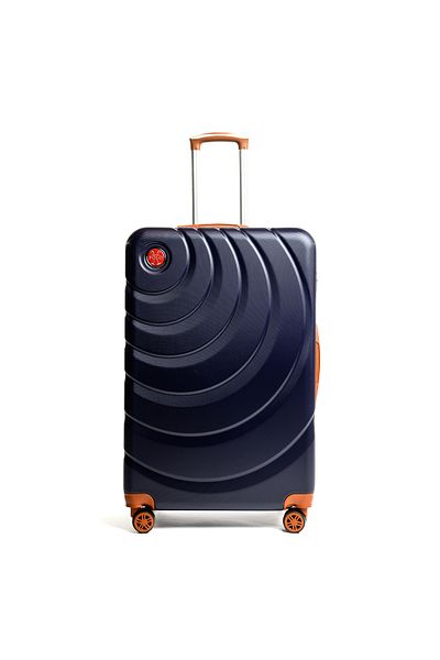 Travel POLO Troler cabina avion, TRAVEL POLO, 57x35x25cm, A1005, bagaj de mana, valiza din ABS, Bleumarin/ Tabac