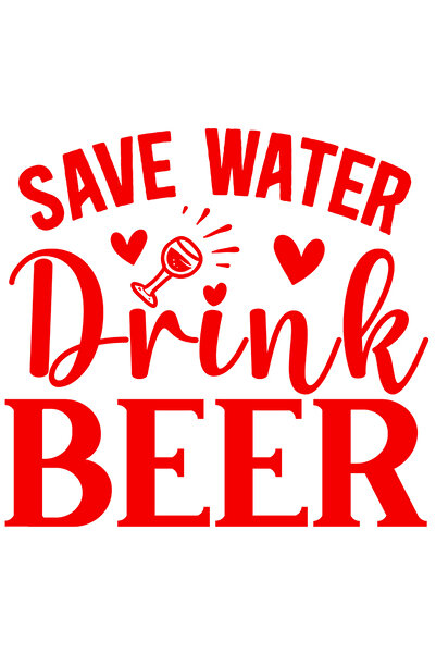 StoryGift Romania Sticker Eticheta 40CM Exterior pentru consumatorii de bere cu mesajul "Save water, drink beer"