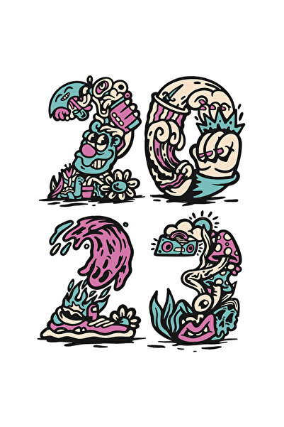 StoryGift Romania Sticker Autocolant 70CM Trippy 2023, cu Margini Albe, PVC V...