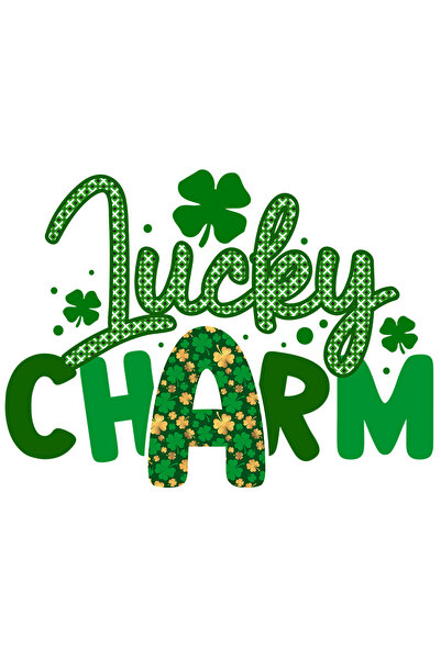 StoryGift Romania Sticker Autocolant 70CM cu mesajul "Lucky charm", ilustrati...