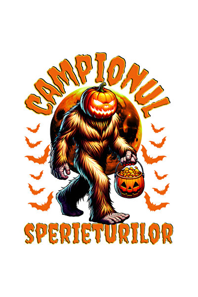 StoryGift Romania Sticker Autocolant 70CM Adeziv campionul sperieturilor big-foot costumat H4ALLowen cu Margini