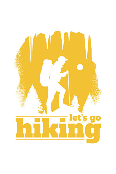 StoryGift Romania Sticker Autocolant 70CM Cu Mesajul Motivational Let's Go Hiking, Drumeti, Cercetas, Iubitorii