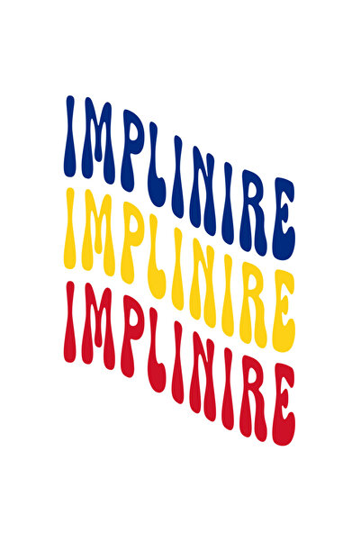 StoryGift Romania Sticker Eticheta 50CM Cuvantul Implinire, in Culorile Steag...