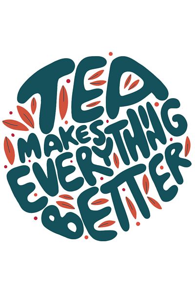StoryGift Romania Sticker Eticheta 40CM Personalizata Pentru Iubitorii De Ceai, cu Mesajul Motivational in Engle