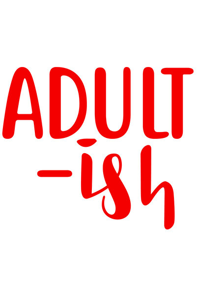 StoryGift Romania Sticker Eticheta 50CM Exterior pentru adulti - multe griji responsabilitati , Vinyl Rosu, 50 cm