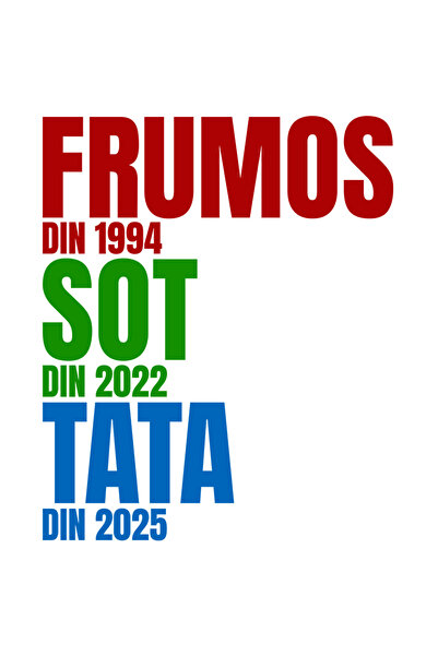 StoryGift Romania Sticker Eticheta 40CM cu Familie Dragoste Casatorie Text Fr...