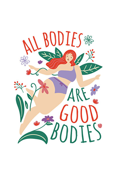 StoryGift Romania Autocolant Adeziv 90CM All-Bodies Are Good Bodies, cu Margi...