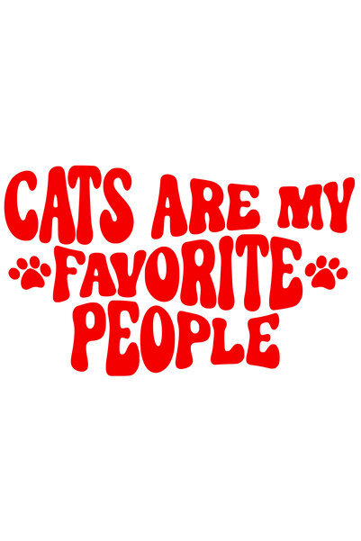 StoryGift Romania Sticker Exterior cu labute si mesajul "Pisicile sunt oamenii mei favoriti" - feline , Viny