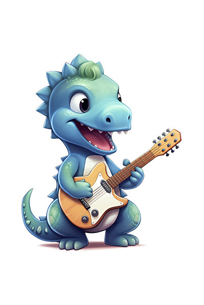 StoryGift Romania Sticker Autocolant 70CM cu un dinozaur albastru care canta ...