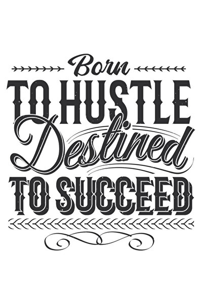 StoryGift Romania Sticker Eticheta 40CM Cu Mesaj Born To Hustle destined To S...
