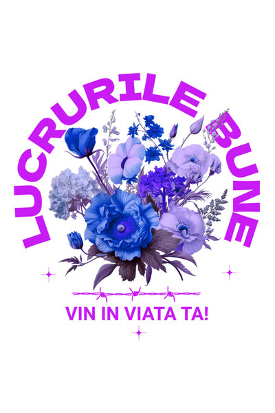 StoryGift Romania Sticker Adeziv 90CM cu Buchet De Flori Colorat Text Lucruri...