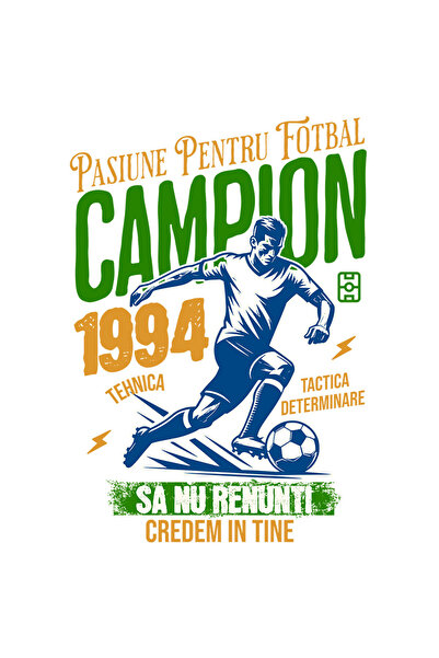 StoryGift Romania Sticker Eticheta 50CM cu Jucator Fotbal Sportiv Campion Joc...