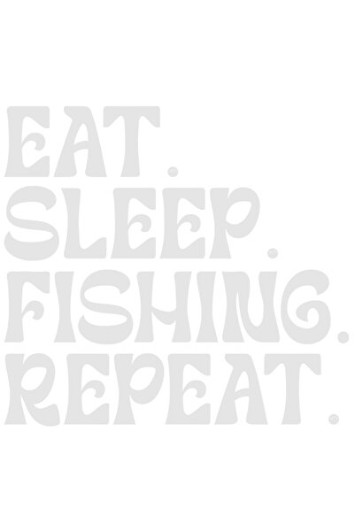 StoryGift Romania Sticker Autocolant 30CM Exterior cu textul "Eat. Sleep. Fishing. Repeat." - mananca dormi la p