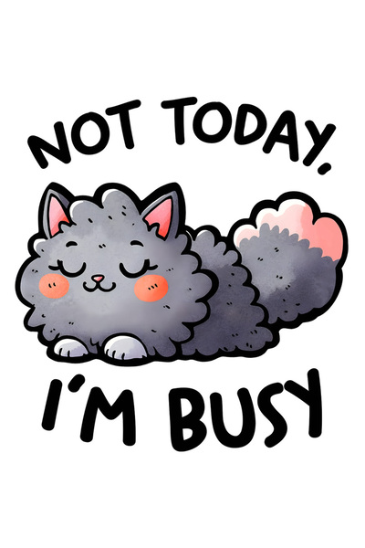 StoryGift Romania Sticker Adeziv 90CM cu o pisicuta care doarme cu mesajul "N...