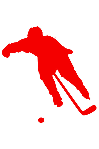 StoryGift Romania Sticker Adeziv 90CM Exterior pentru pasionatii de hochei - jucatoare crosa puc , Vinyl Rosu, 90 cm