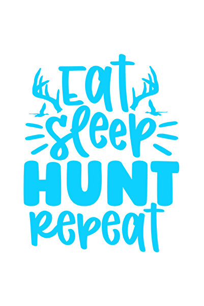 StoryGift Romania Sticker Adeziv 90CM Exterior cu textul "Eat, sleep, hunt, repeat" - mananca dormi vaneaza repe