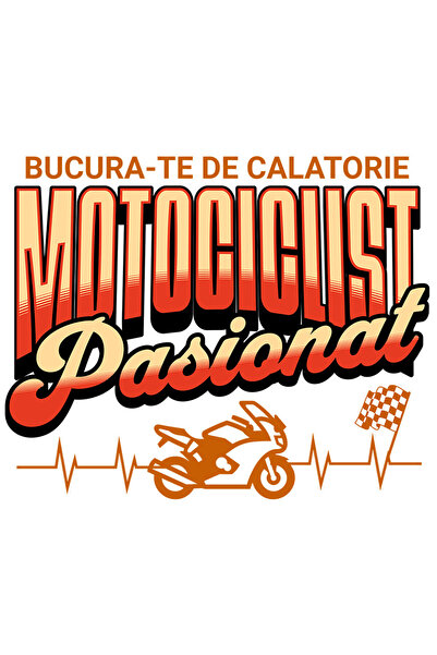 StoryGift Romania Sticker Eticheta 40CM cu Motocicleta De Curse Sport Steag Incepere Pasiune Bucura-te De Calato