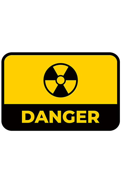 StoryGift Romania Sticker Autocolant 70CM Cu Mesaj In Engleza Danger, Radioac...