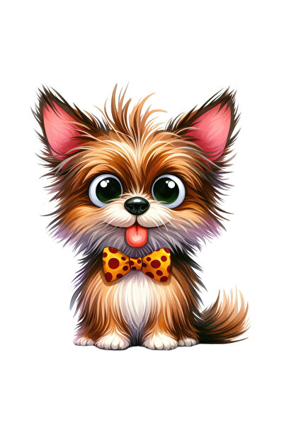 StoryGift Romania Sticker Adeziv 90CM cu un catel nebunatic si ciufulit, vese...