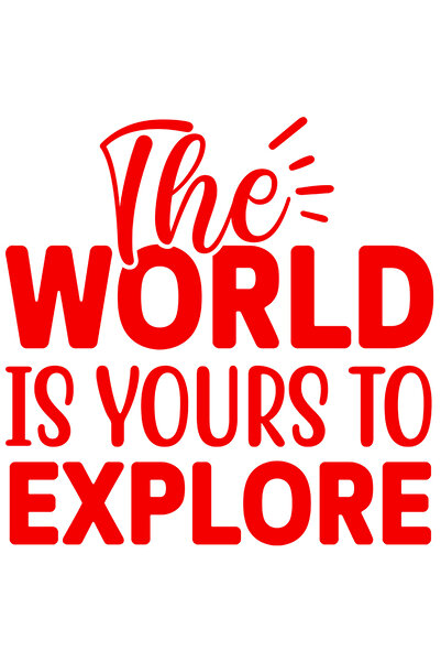 StoryGift Romania Sticker Adeziv 90CM Exterior cu mesajul "The world is yours...