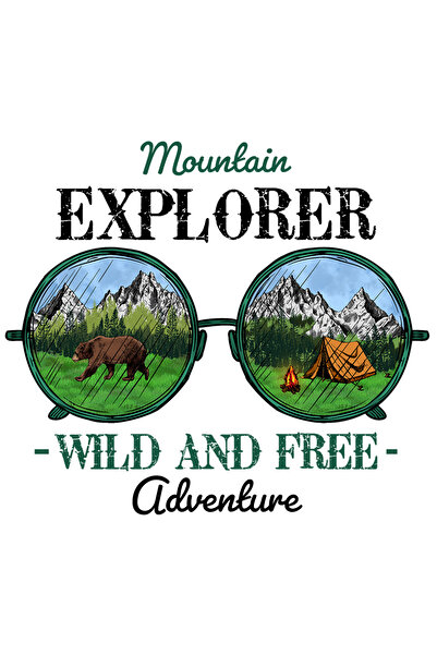 StoryGift Romania Sticker Adeziv 90CM cu mesajul "Mountain explorer - wild an...