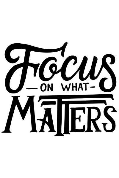 StoryGift Romania Sticker Eticheta 40CM Cu Mesaj Motivational Focus On What Matters, Ambitii Inalte, Focusare, N