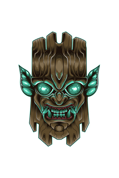 StoryGift Romania Sticker Autocolant 70CM Cu Masca, Copac, Colti, Fantasy, Mo...