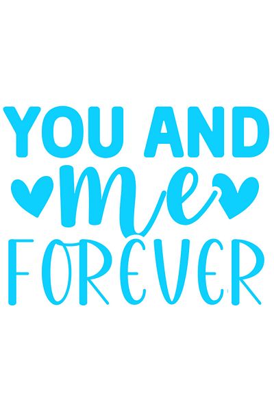StoryGift Romania Sticker Eticheta 40CM Exterior pentru indragostiti cu mesajul "You and me forever" - tu cu min