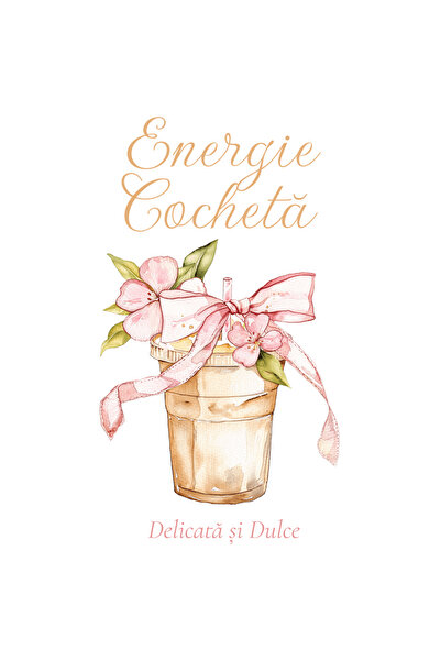 StoryGift Romania Sticker Autocolant 70CM Adeziv energie cocheta, delicata si dulce shake funda cu Margini Albe,