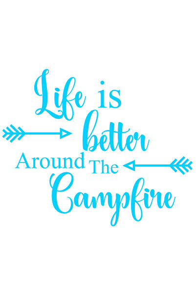 StoryGift Romania Sticker Exterior pentru cei care ies in natura cu mesajul "Life is better around the campf
