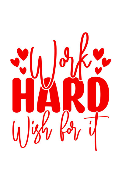 StoryGift Romania Sticker Autocolant 30CM Exterior cu inimioare si mesaj care te indeamna sa muncesti din greu p