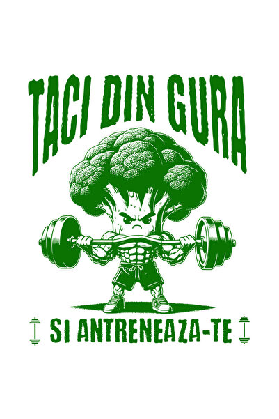 StoryGift Romania Sticker Eticheta 40CM cu Brocoli Puternic La Sala Ridicare ...