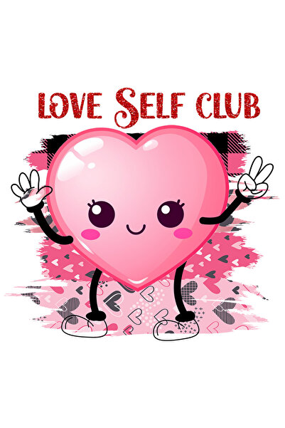 StoryGift Romania Sticker Eticheta 40CM cu o inima fericita cu mesajul "Love ...