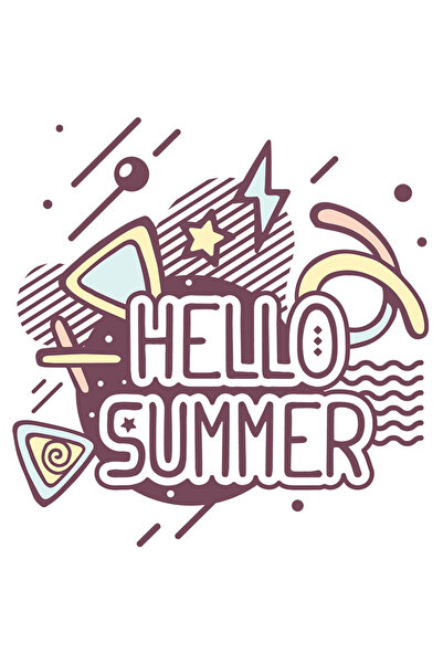 StoryGift Romania Sticker Autocolant 70CM Cu Mesaj In Engleza Hello Summer, V...