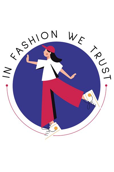 StoryGift Romania Sticker Eticheta 40CM Cu Mesaj Motivational In Fashion We Trust, Silueta Feminina Intr-un Pici